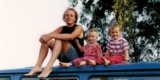 1994 In Schweden (Mit Annika U. Aaron; Die 2 Älteren Der 4 Kinder)